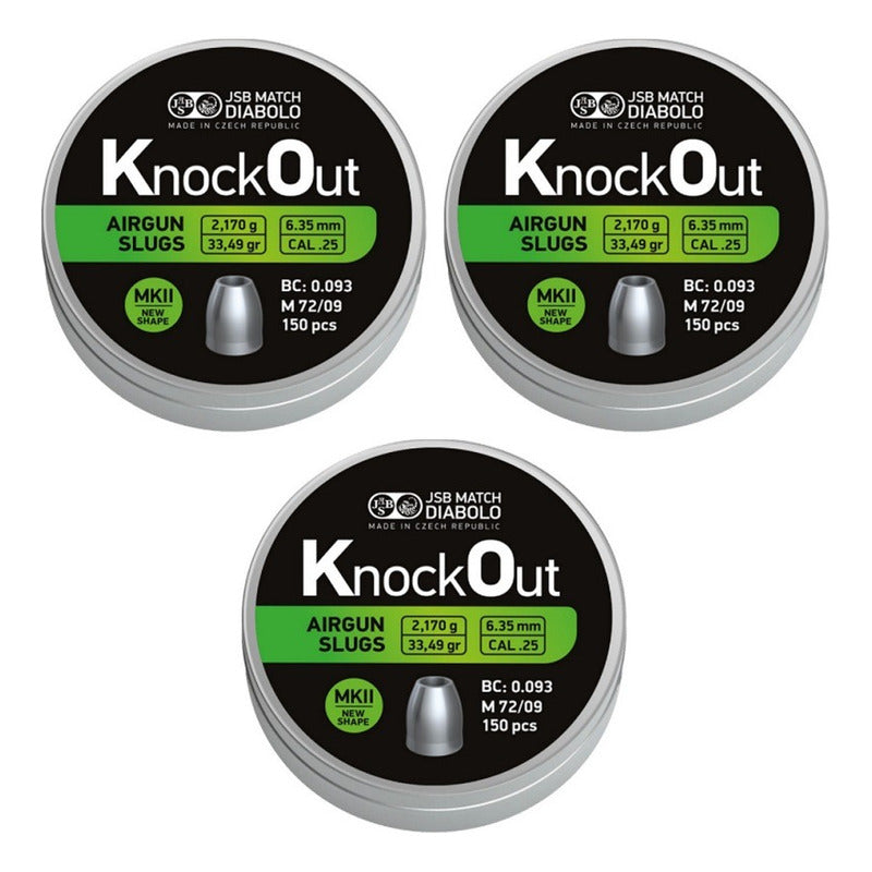 [G-RAPシールド] JACK BALL - Young Trends... Diabolo Jsb Knock Out Calibre 25 Ojivas (3 Latas) – Airgun Supply MX