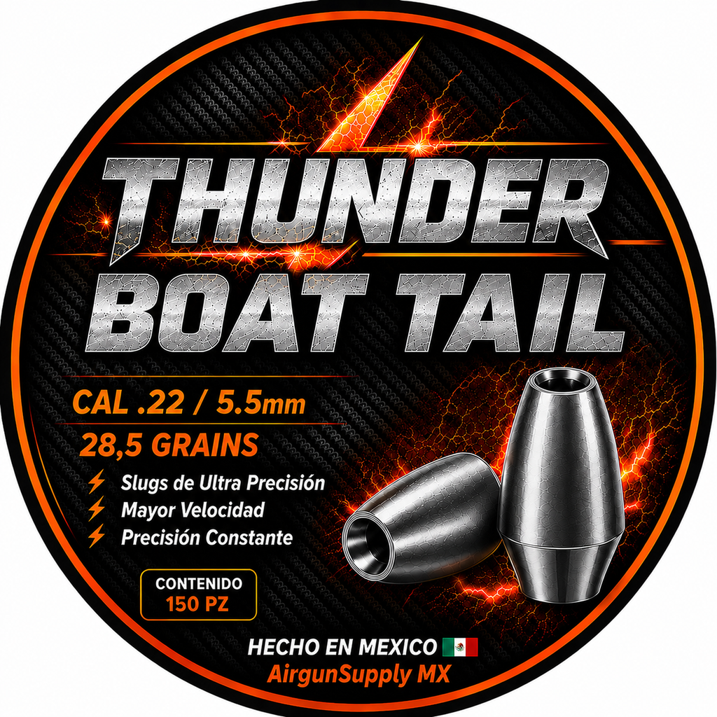 Diabolo SLUG THUNDER  BOAT TAIL CALIBRE 5.5 (0.22) EN 28.5 GRAINS