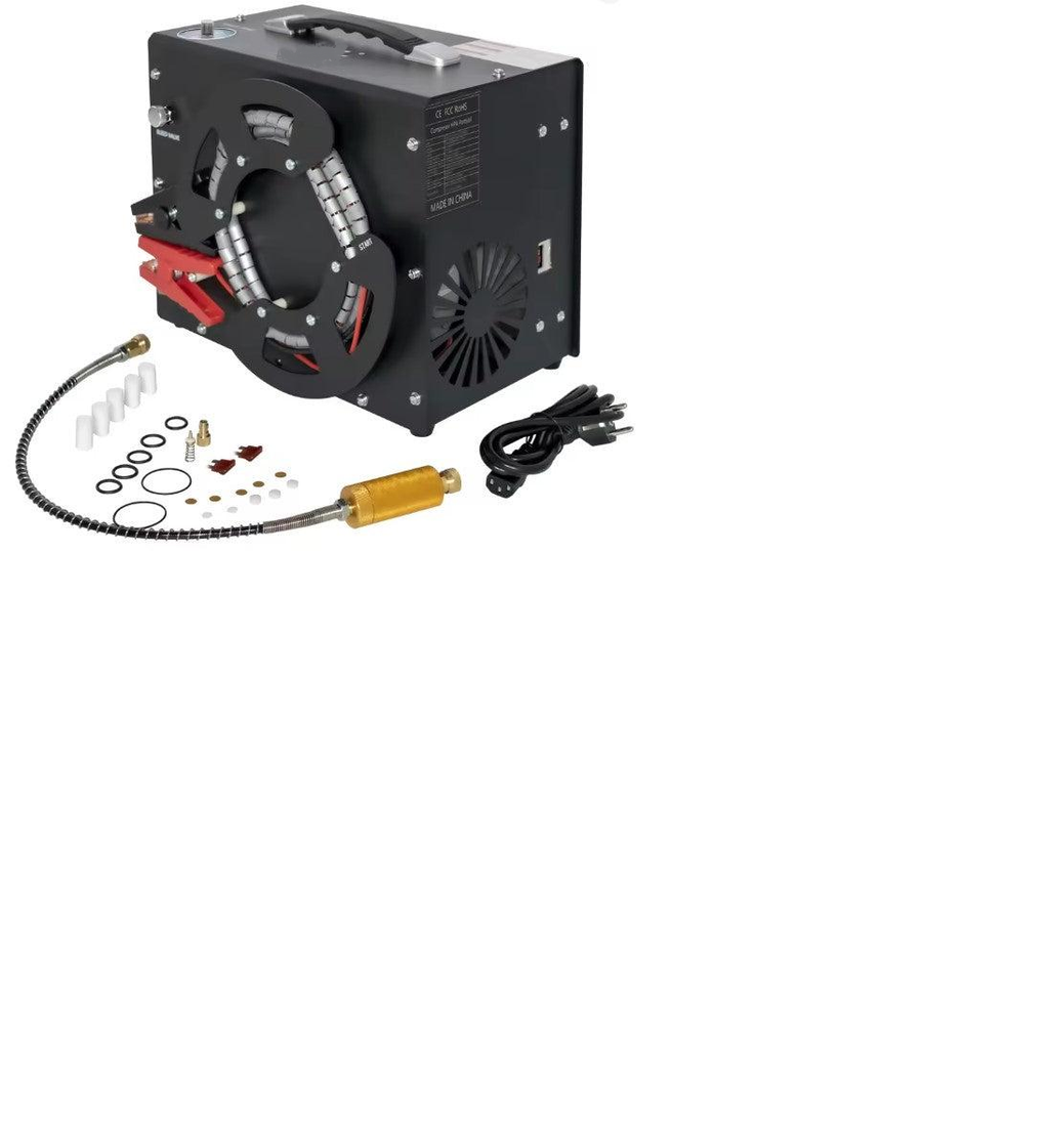 COMPRESOR PARA RIFLES PCP 4500 PSI 12/110 VOLTS PORTATIL