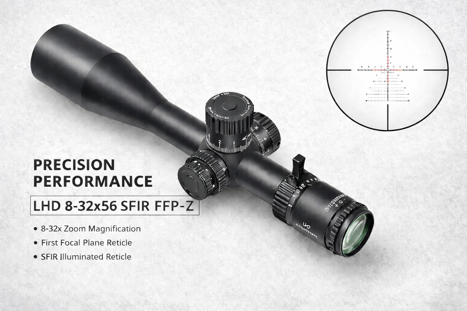 Mira Telescopica Discovery  8-32 X 56 Ffp Zero Stop