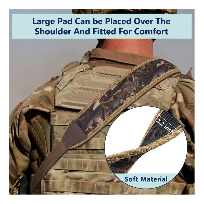 Correa Para Rifle, Portafusil Con Terminales Sling Cammo