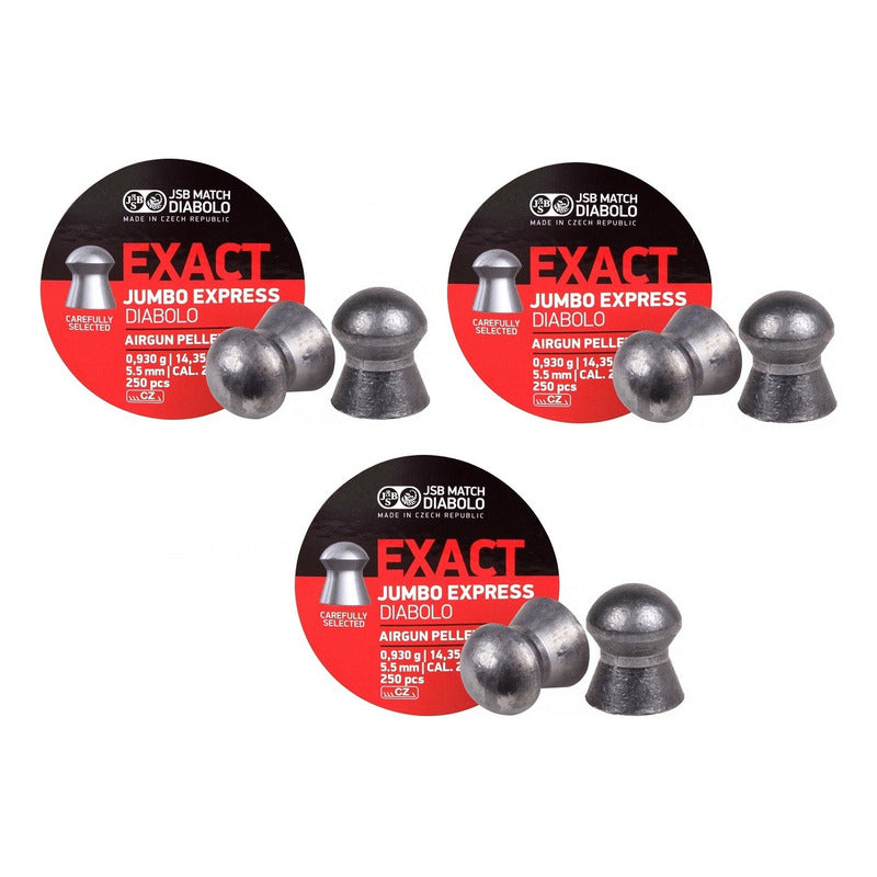Diabolo Jsb Jumbo Express Cal 22 (5.5) En 14.35gr (3 Latas)