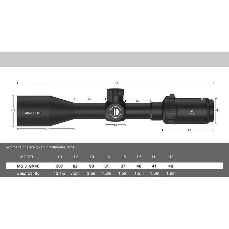 Mira Telescopica Discovery  3-9 X 40 Sfp