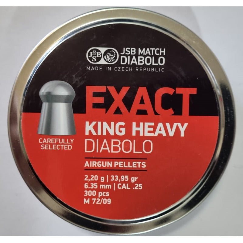 Diabolo Jsb King Heavy Calibre 25 (6.35) De 34 Grains