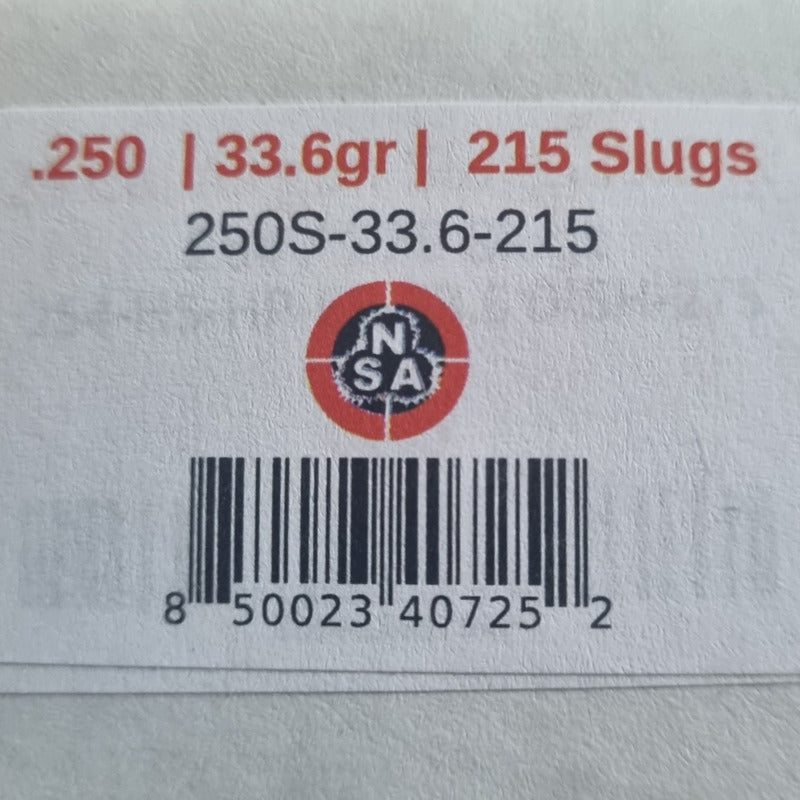 Diabolo Slug Nsa Cal 25 (.250)  De 33.6 Gr