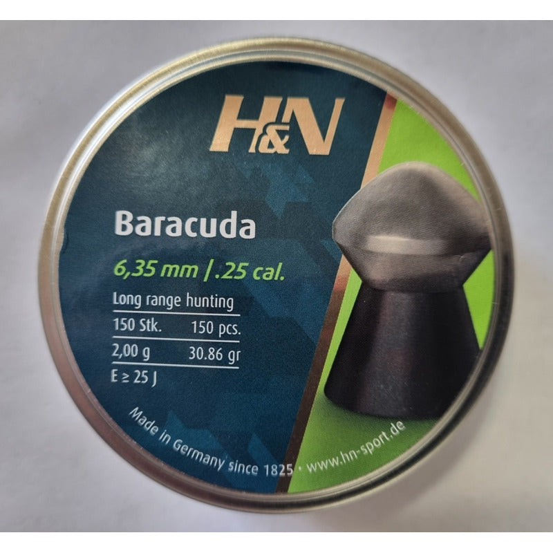 Diabolo H&n Baracuda Calibre 25 (6.35) En 31 Gr