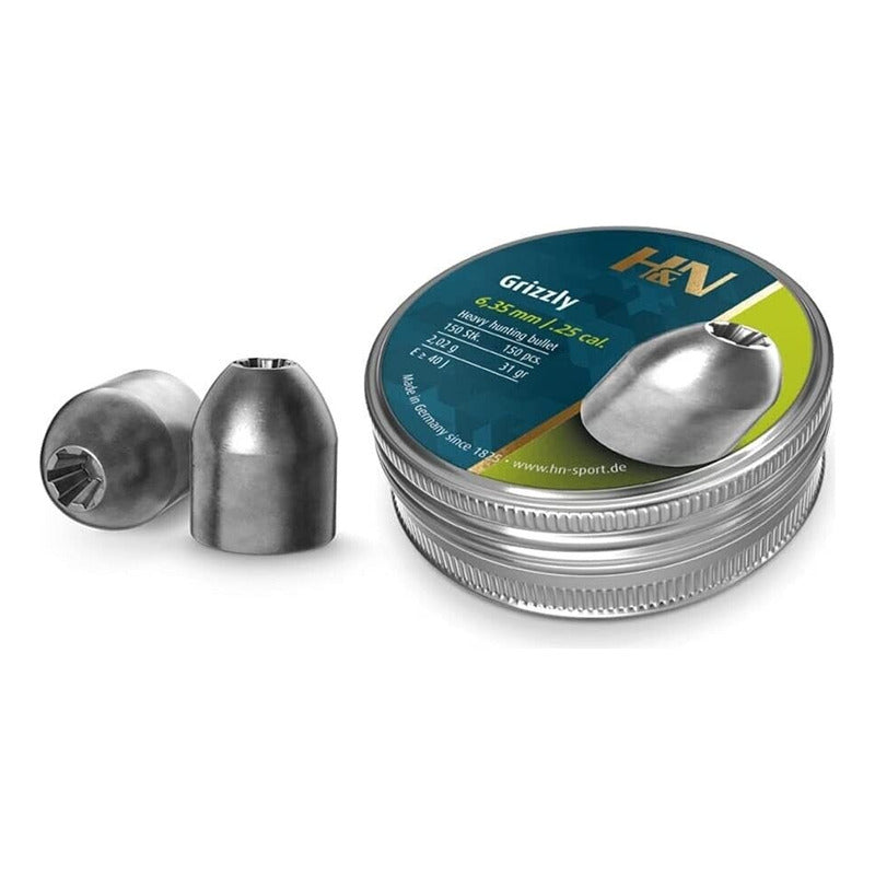 Diabolo H&n Grizzly Calibre .25 (6.35) De 31gr