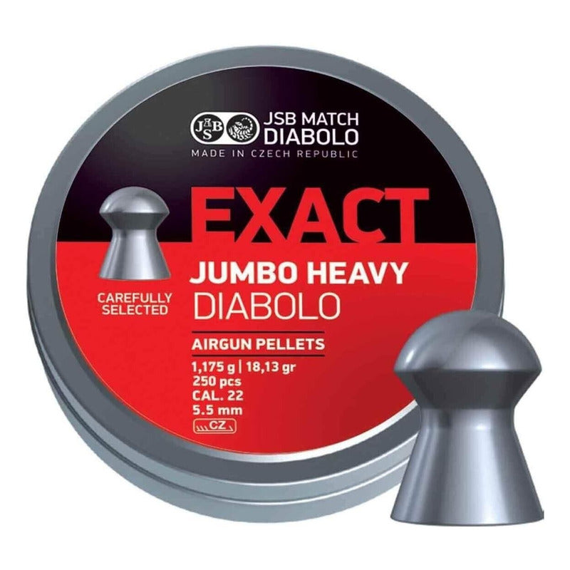 Diabolo Jsb Exact Jumbo Cal .22 (5.5 Mm) 18 Grains (5 Latas)