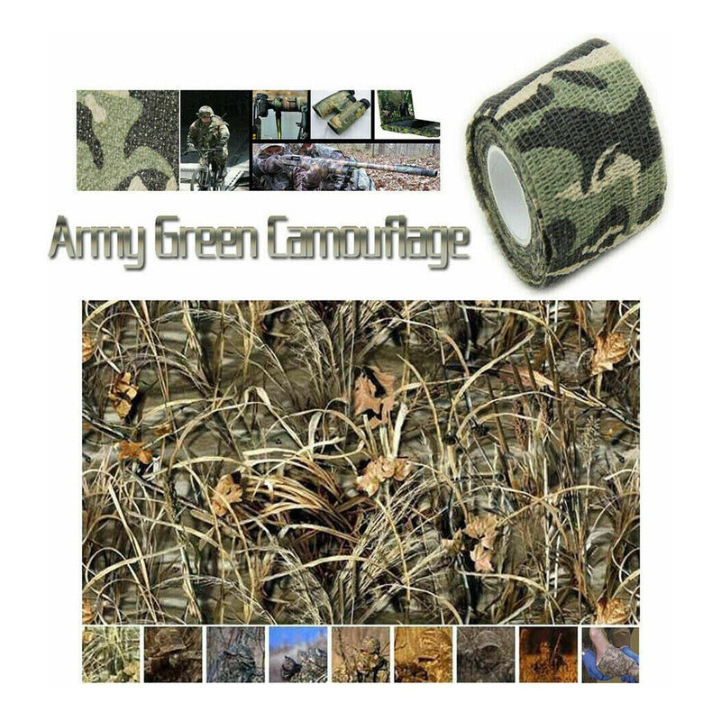 Cinta De Camuflaje Para Rifles O Escopetas Green (3 Piezas) Grass Green
