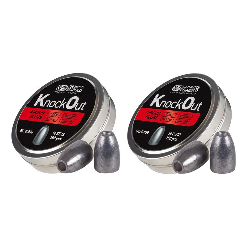 Dabolo Jsb Knockout Slug Calibre .30 De 50gr (2 Latas)