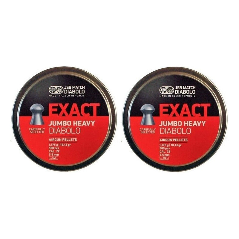 Diabolo Jsb Jumbo Heavy Cal 5.5 De 18,13gr  (2 Latas)