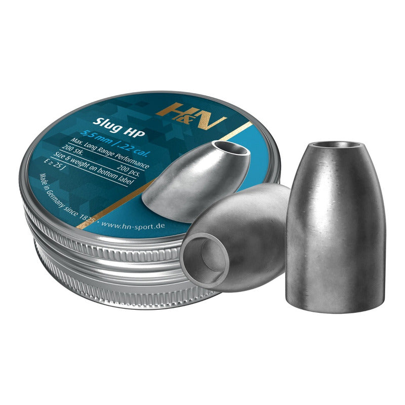Diabolo Slug H&n Calibre 22 (.217) De 27gr Ojiva