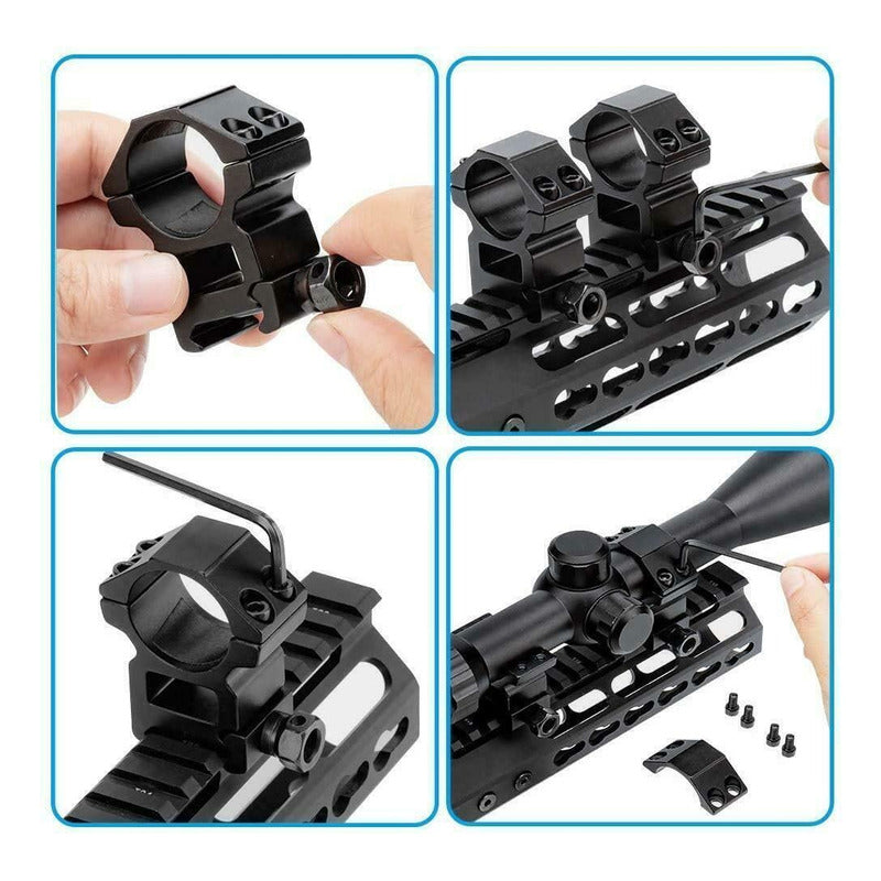 Monturas Para Mira Telecopica De 25.4mm X 20 Mm (2 Piezas)