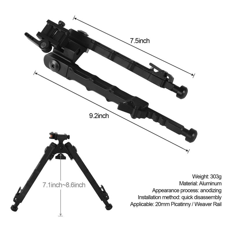 Bipode Tactico De Aluminio Para Pcp