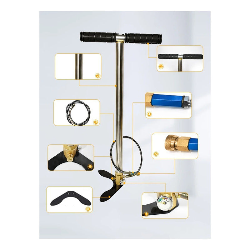 Bomba Para Rifles Pcp De 4 Etapas Negro