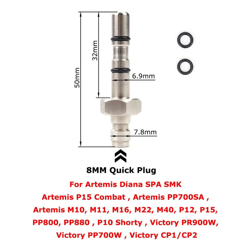 Valvula De Llenado Para Pcp De 6.8mm Snowpeak T-rex Carabina