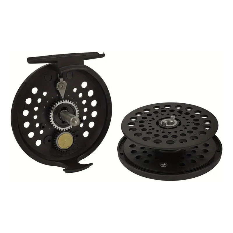 Caña De Pesca Con Mosca Fibra De Carbono Y Carrete No. 5/6 Gris Oscuro