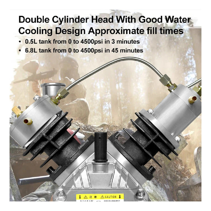 Compresor Para Scuba Y Buceo De 4500 Psi Doble Piston