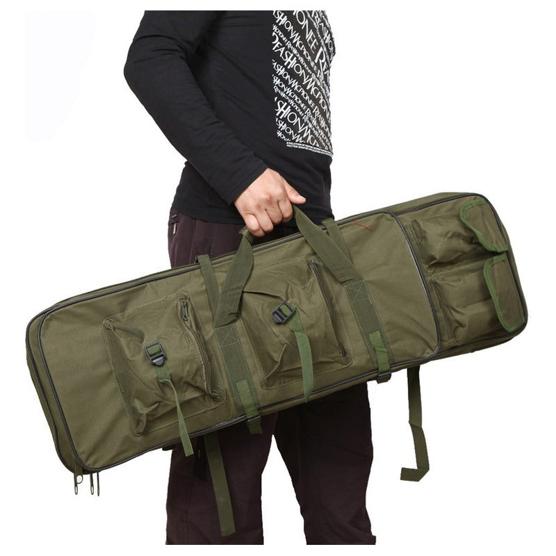 Estuche Para Rifle Pcp De Gabardina 118 Cm Zurdo/diestro Negro