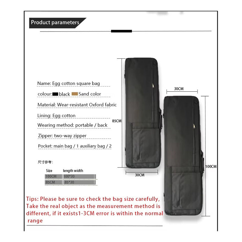 Estuche Para Rifle Pcp De Gabardina 85 Cm X 33 Zurdo/diestro Negro