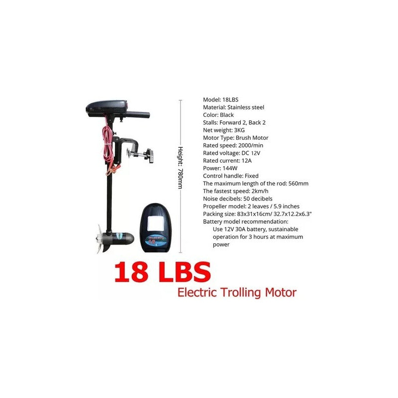 Motor Electrico Para Lancha Inflable O Kayak