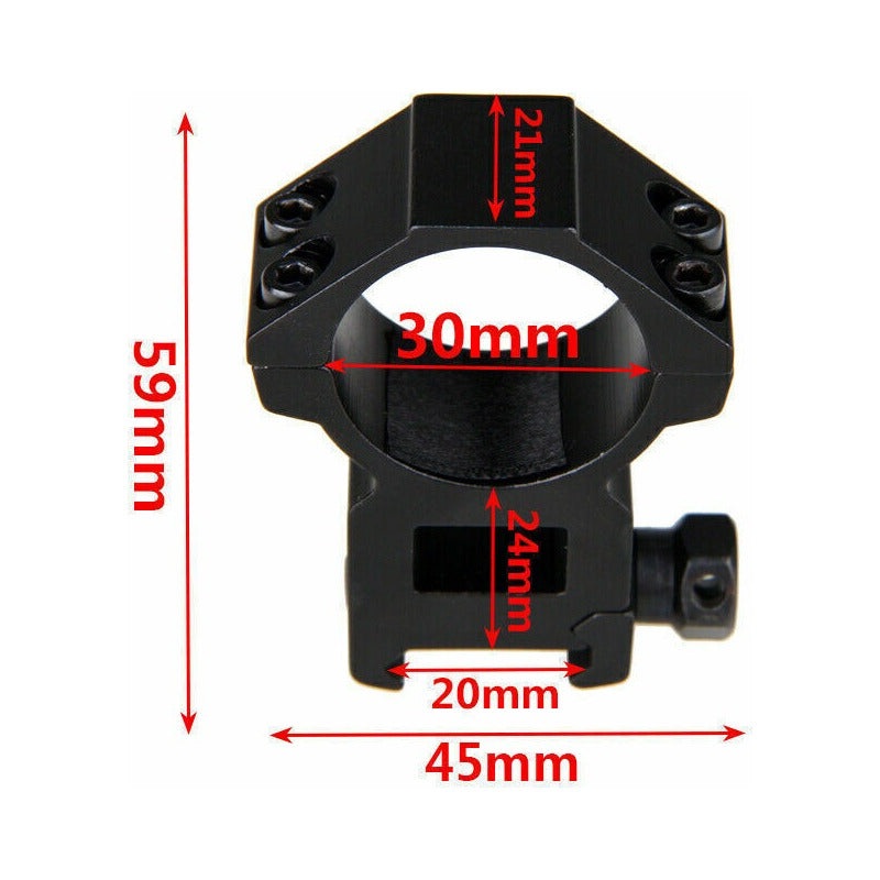 Monturas Para Mira Telescompica 30mm X 20mm High