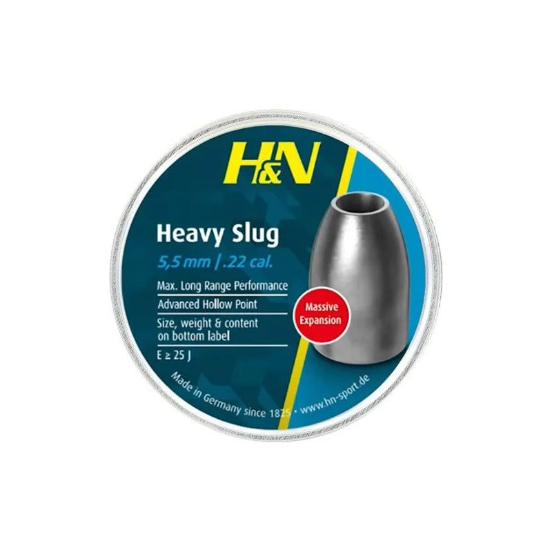 Diabolo Slug H&n Calibre 22 Hvy (.217) De 34 Gr Ojiva