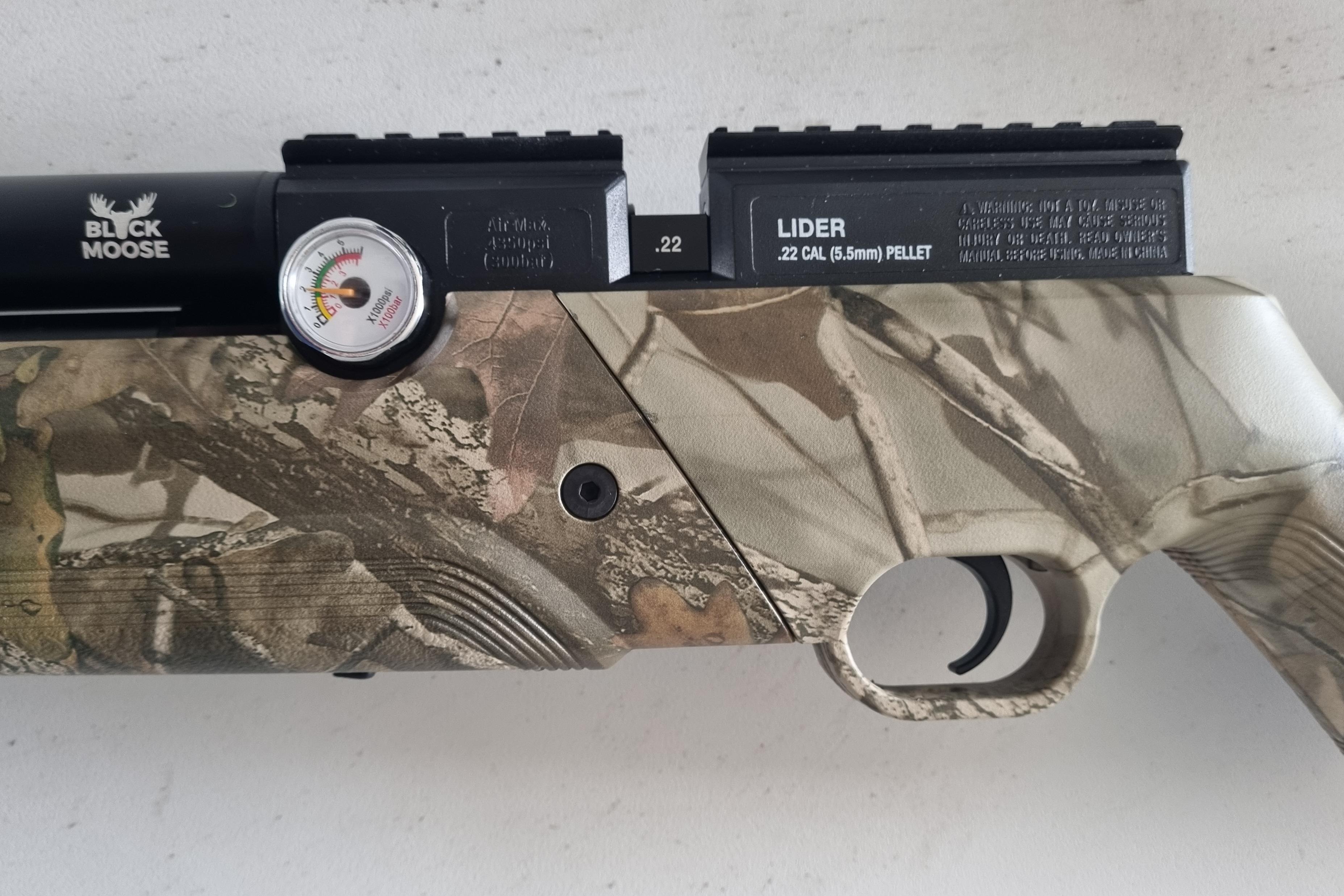 RIFLE PCP LIDER (AVENGER) VERSION BLACK MOOSE REGULADO CAL 5.5