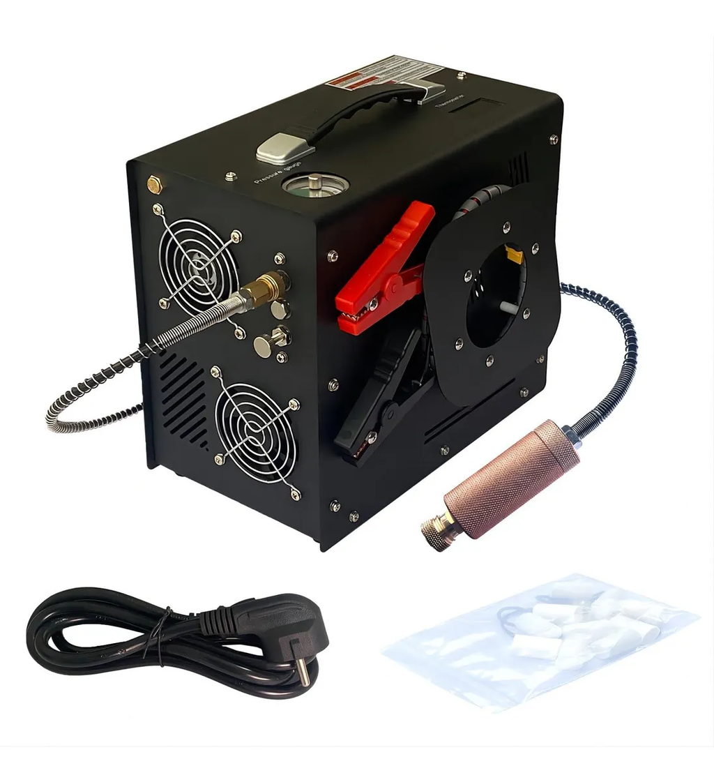 COMPRESOR PARA RIFLES PCP 4500 PSI 12/110 VOLTS PORTATIL