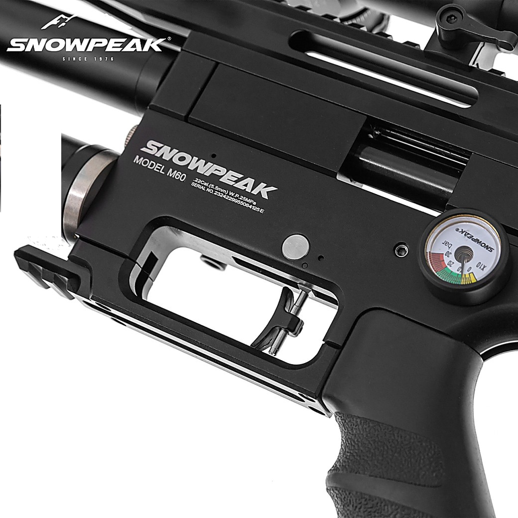 Rifle Pcp Snowpeak M60 Cilindro Regulado Calibre 22 Negro 5.5 Mm