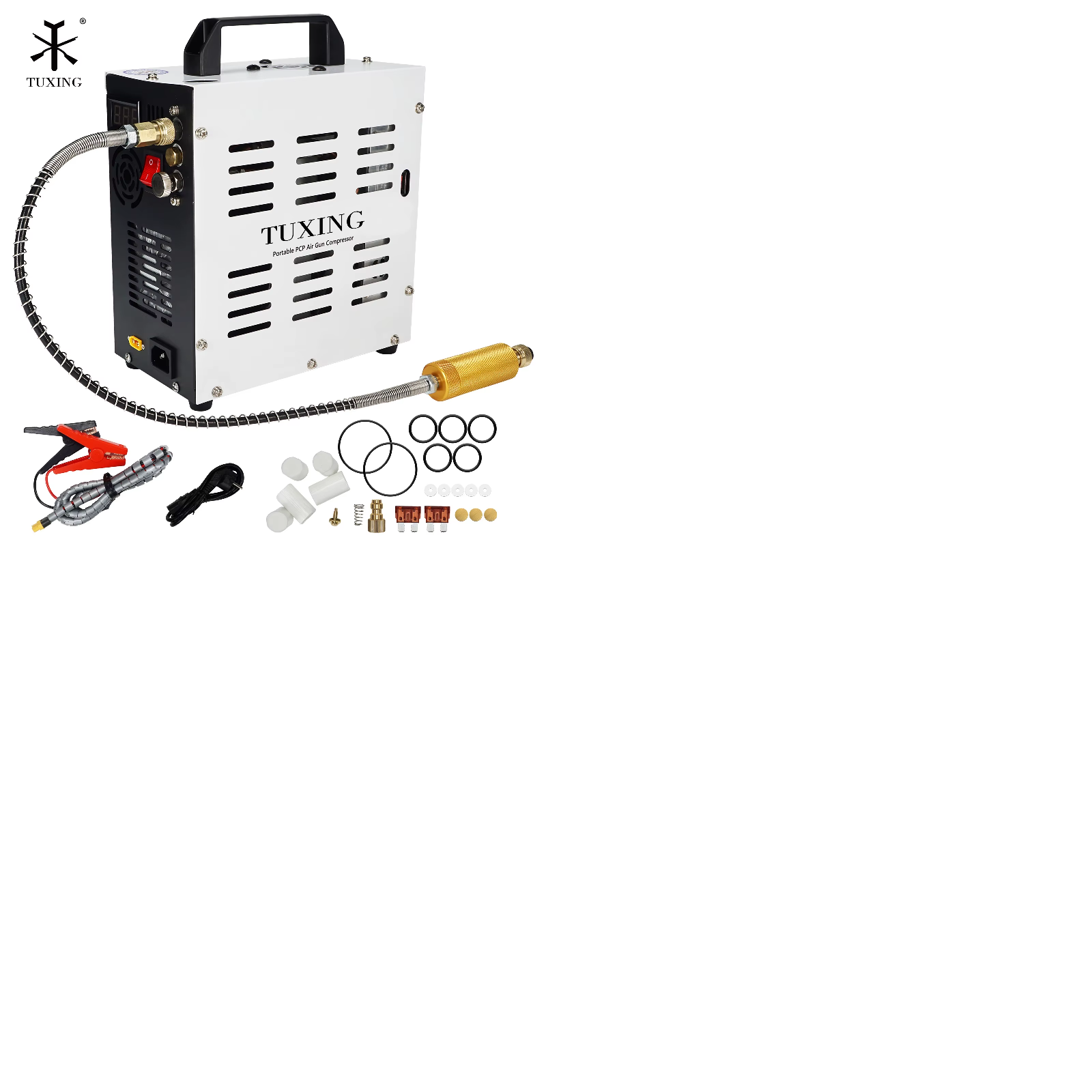 Compresor Portatil Para Pcp 4500psi Paro MANUAL Negro